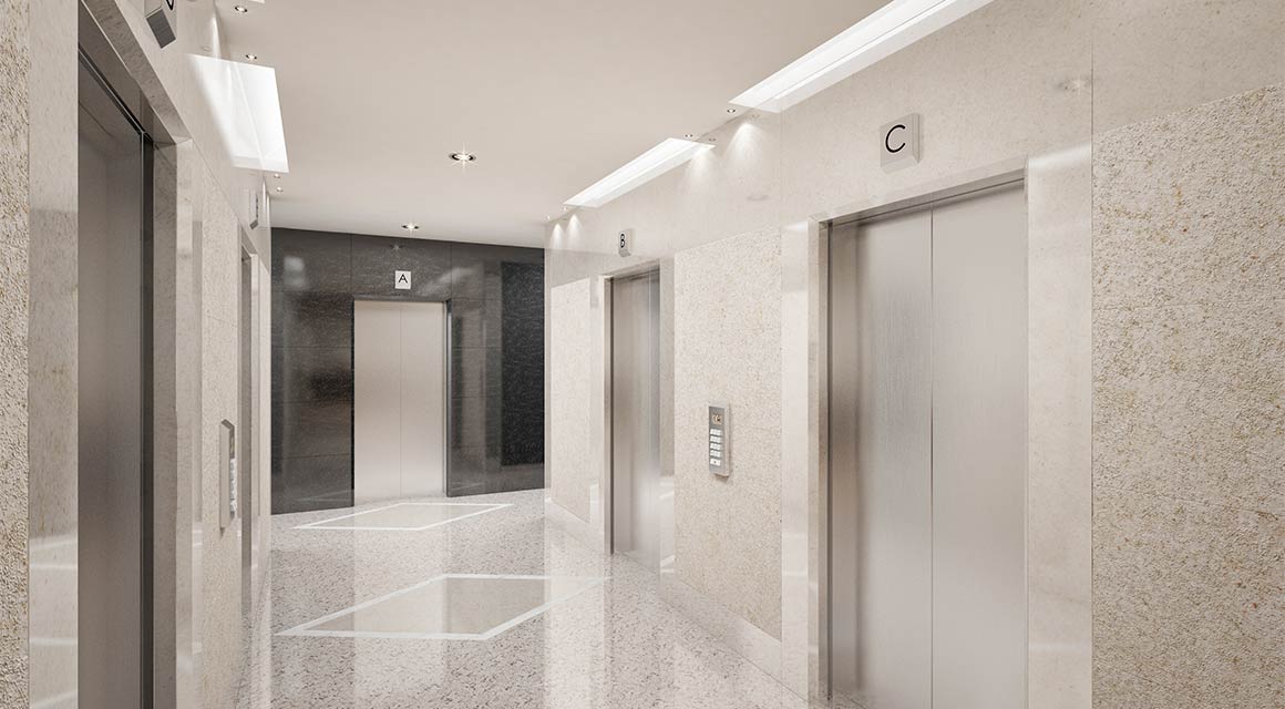Hall de ascensores, piso típico